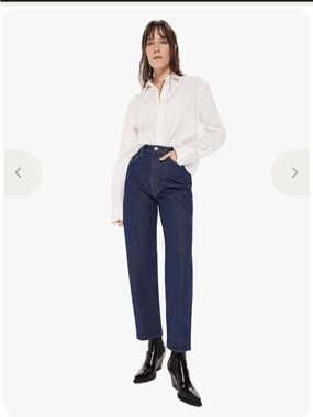 MOTHER denim SNACKS! High Waisted Double Stack Ankle jeans cold brew wash sz 26